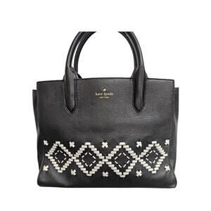 Kate Spade Woven Leather Tote Pebbled Leather Satchel
